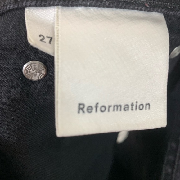 Reformation Dixie High Waist Cut Off Denim Jean Shorts Size 27 - Picture 8 of 9